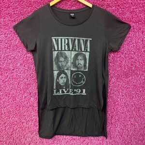 Nirvana 1991 Nevermind Rock Show Women’s Grunge Band Top M